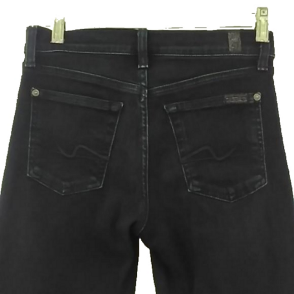 7FAMK Roxanne Ankle Skinny Dark Wash Raw Hem Size 25 Women Jeans - Picture 6 of 12